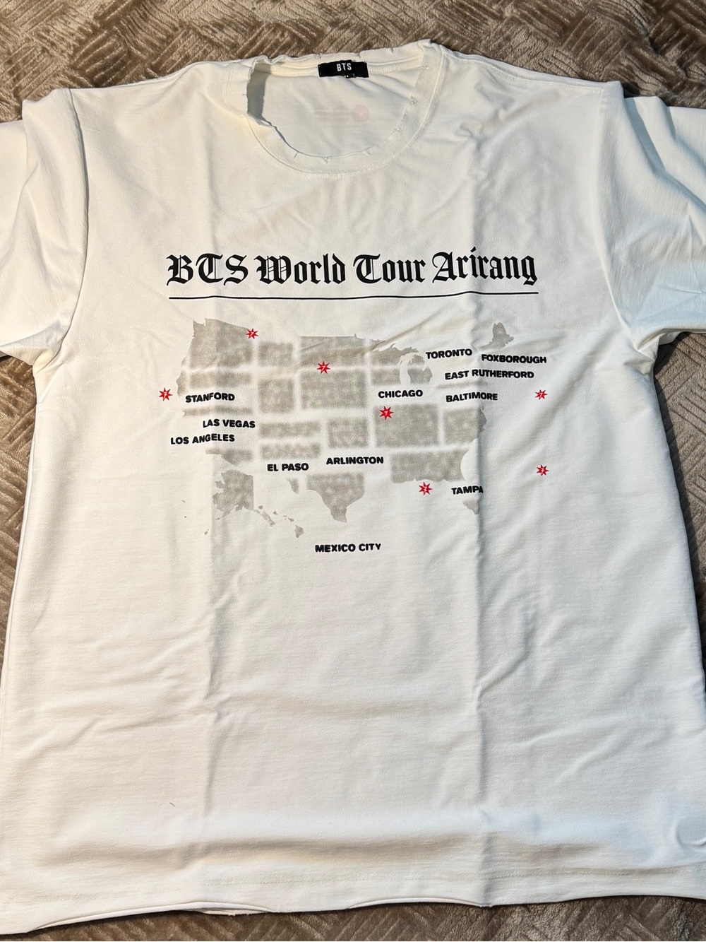BTS World Tour Arirang White Graphic Tee